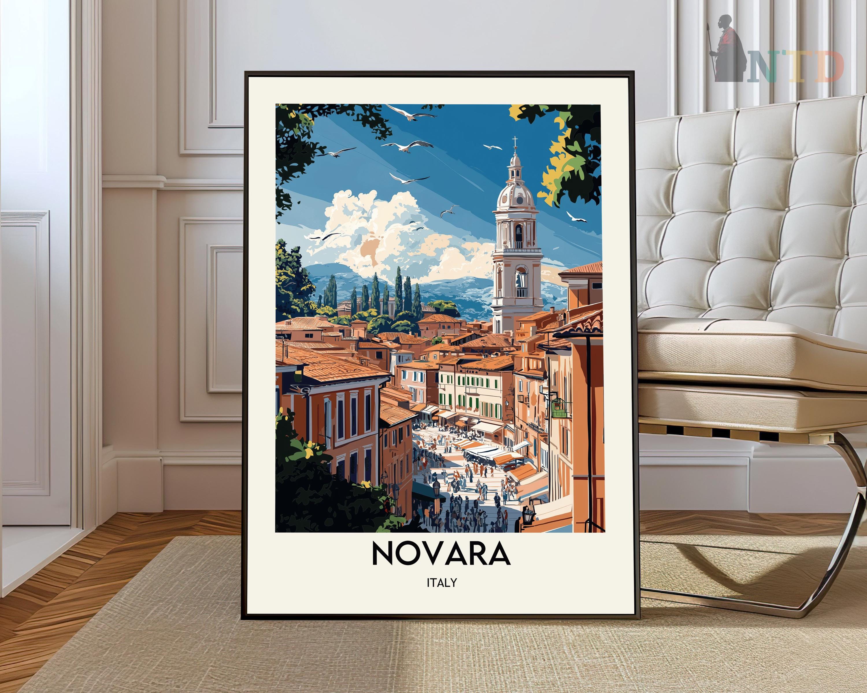 Affiche Novara, art mural Novara, impression Novara, photo Novara, impression affiche Novara, affiche de voyage Novara, impression Novara Italie, vill