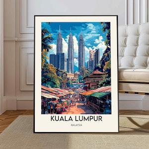 Kuala Lumpur Print, Kuala Lumpur Poster, Kuala Lumpur Wall Art, Malaysia Art Print, Kuala Lumpur Photo, Kuala Lumpu malaysia poster