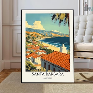 Santa Barbara Print, Santa Barbara Wall Art, Santa Barbara Poster, Santa Barbara Photo, Santa Barbara Poster Print, Santa Barbara California