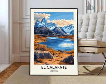 Impresión de El Calafate, Arte de pared de El Calafate, Cartel de El Calafate, Foto de El Calafate, Patagonia de El Calafate, Cartel de Argentina de El Calafate