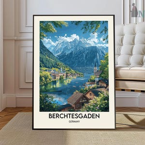 Berchtesgaden Poster, Germany Travel Print, German Decor, Europe Travel Poster, European Wall Art, Berchtesgaden Travel Poster