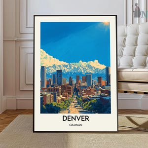 Denver Print, Denver Poster, Denver Wandkunst, Denver Kunstdruck, Denver Kunstwerk, Denver Foto, Colorado Druck, Colorado Poster, Colorado Kunst