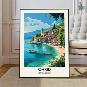 Ohrid poster, Ohrid Wall Art, Ohrid Print, Ohrid Photo, Ohrid Poster Print, Ohrid Travel, Ohrid city, Ohrid map, Ohrid North Macedonia