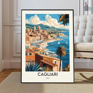 Cagliari poster, Cagliari Wall Art, Cagliari Print, Cagliari Photo, Cagliari Poster Print, Cagliari Travel Poster, Cagliari city poster
