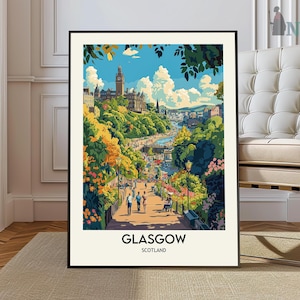 Glasgow Print, Glasgow Poster, Glasgow Wall Art, Glasgow Art Print, Glasgow Photo, Glasgow Photography, Glasgow Scotland Print