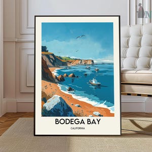 Bodega Bay Travel Poster, Bodega Bay Wall Art, Bodega Bay Poster Print, Bodega Bay Photo, Bodega Bay Decor, Bodega Bay California poster