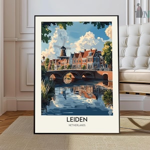 Leiden Print, Leiden Wall Art, Leiden Poster, Leiden Photo, Leiden Poster Print, Leiden Travel Poster, Leiden Netherlands poster
