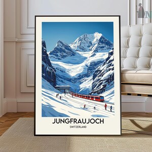 Jungfraujoch Print, Jungfraujoch Poster, Jungfraujoch Wall Art, Jungfraujoch Travel, Jungfraujoch art print, Switzerland Print, Bernese Alps