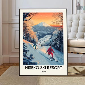 Niseko ski resort poster, Niseko Wall Art, Niseko Print, Niseko Photo, Niseko Poster Print, Niseko Travel Poster, Niseko Hokkaido poster