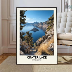 Crater Lake Print, Crater Lake Poster, Crater Lake Wall Art, Crater Lake Travel, Crater Lake art print, Crater Lake, Oregon Print