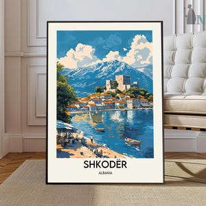 Shkroder poster, Shkodra Wall Art, Shkodra Print, Shkodra Photo, Shkodra Poster Print, Shkodra Travel, Shkodra city, Shkodra map