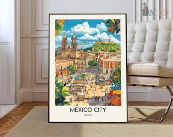 Mexiko-Stadt Druck, Mexiko-Stadt Wandkunst, Mexiko-Stadt Poster, Mexiko-Stadt Foto, Mexiko-Stadt Poster Druck, Tenochtitlán Mexiko-Stadt