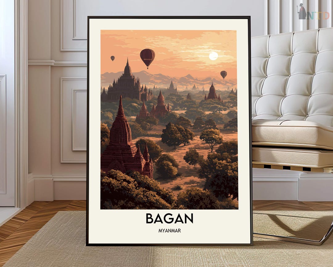 Bagan Print, Bagan Poster, Bagan Wall Art, Bagan Decor, Bagan Gift ...