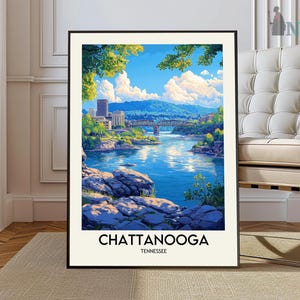 Chattanooga Travel Poster, Chattanooga Wall Art, Chattanooga Poster Print, Chattanooga Photo, Chattanooga Decor, Tennessee, USA