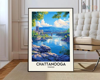 Chattanooga Travel Poster, Chattanooga Wall Art, Chattanooga Poster Print, Chattanooga Photo, Chattanooga Decor, Tennessee, USA
