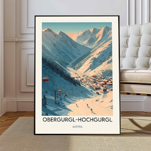 Obergurgl Travel Print Wall Art Obergurgl Wall Hanging Home Décor Obergurgl Gift Art Lovers Austria Art Lover Gift Obergurgl Travel Poster