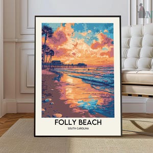 Folly Beach poster, Folly Beach Wall Art, Folly Beach Print, Folly Beach Photo, Folly Beach Poster Print, Folly Beach South Carolina