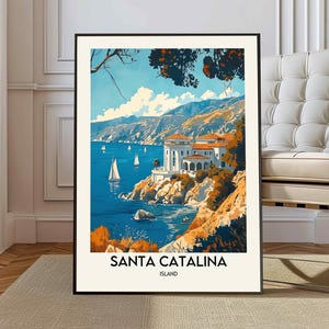 Stampa dell&#39;isola di Catalina, arte murale dell&#39;isola di Catalina, poster dell&#39;isola di Catalina, foto dell&#39;isola di Catalina, isola di Santa Catalina, arte dell&#39;isola di Catalina