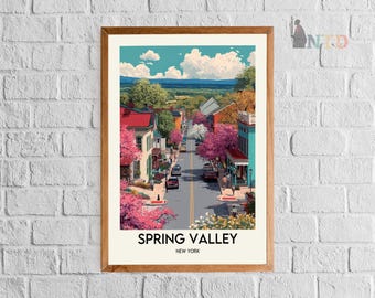 Spring Valley Poster, Spring Valley Wall Art, Spring Valley Print