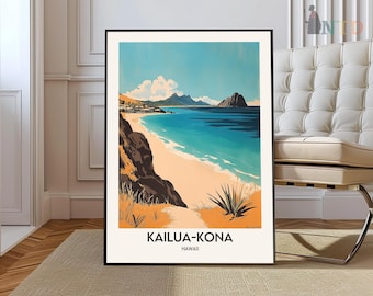 Kailua-Kona Travel Print Art Kailua-Kona Poster Hawaii Wall Art Decor Kailua-Kona Gift Kailua-Kona Artwork Kailua-Kona Art Hawaii Decor