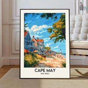 Cape May Travel Poster, Cape May Wall Art, Cape May  Print, Cape May Photo, Cape May Decor, New Jersey Poster, Cape May New Jersey