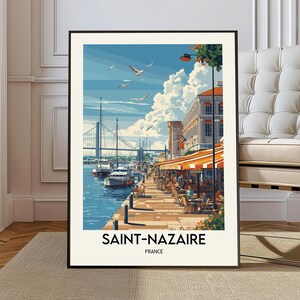 Cartel de Saint-Nazaire, Arte de la pared de Saint-Nazaire, Impresión de Saint-Nazaire, Foto de Saint-Nazaire, Impresión de póster de Saint-Nazaire, Saint-Nazaire Francia