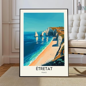 Cartel de Étretat, Arte de pared de Étretat, Impresión de Étretat, Foto de Étretat, Impresión de póster de Étretat, Cartel de viaje de Étretat, Regalo de Étretat
