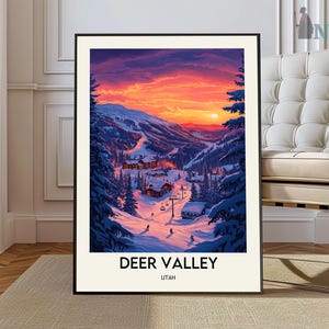 Impressão de Deer Valley, Arte de parede de Deer Valley, Pôster de Deer Valley, Foto de Deer Valley, Impressão de pôster de Deer Valley, Parede de Deer Valley Utah