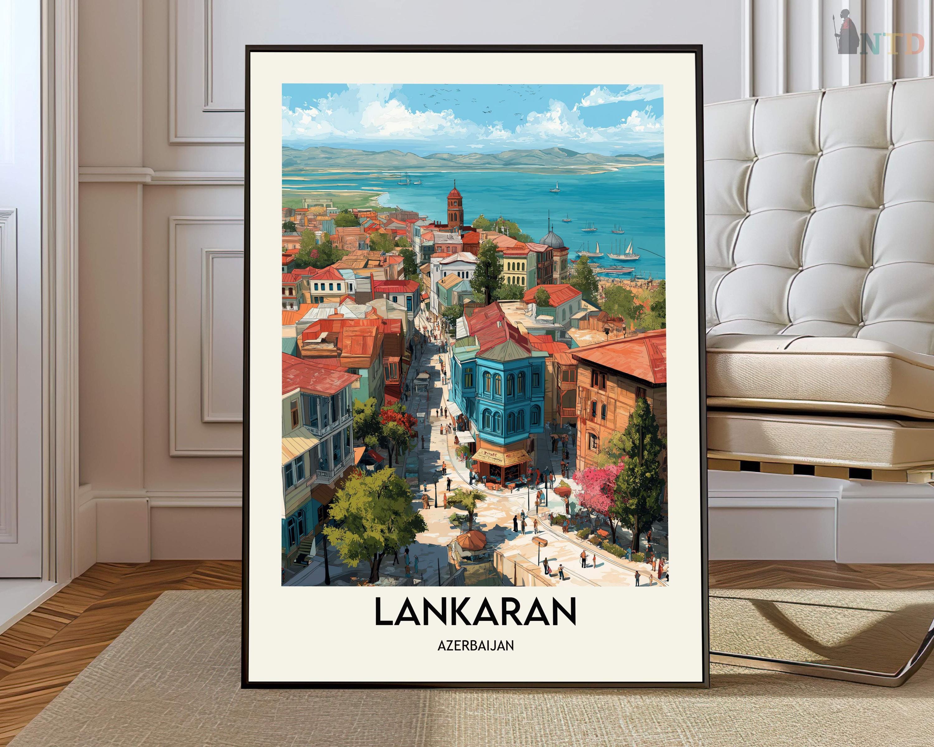Lankaran Azerbaijan Poster Print, Caspian Coast Wall Art, Historic