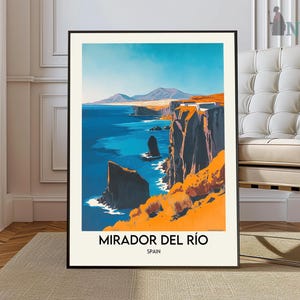 Mirador del Río Print, Mirador del Río Wandkunst, Mirador del Río Poster, Mirador del Río Foto, Mirador del Río Landkarte, Mirador del Río Spanien