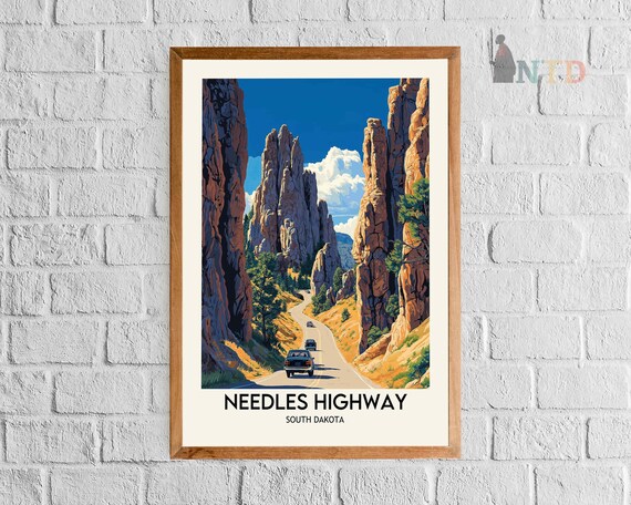 Needles Highway Poster, Needles Highway Print, Needles Highway