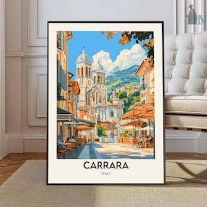 Carrara poster, Carrara Wall Art, Carrara Print, Carrara Photo, Carrara Poster Print, Carrara Travel Poster, Carrara city poster