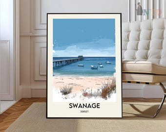 Swanage poster, Swanage Wall Art, Swanage Print, Swanage Photo, Swanage Poster Print, Swanage Travel Poster, Swanage Gift