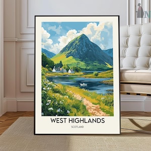 West Highlands print, West Highlands kunst aan de muur, West Highlands poster, West Highlands foto, West Highlands UK West Highlands Schotland
