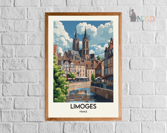 Limoges France Travel Poster: Museum-quality Matte Art Print - Etsy