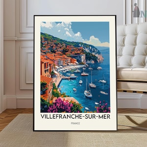 French Riviera Photo Print | Town of Villefranche-sur-Mer | Fine Art Travel Photography Print | Côte d&#39;Azur Wall Art