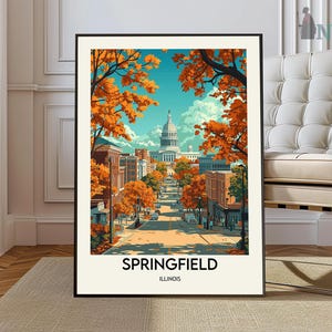 Springfield Travel Poster Massachusetts, Springfield Wall Art, Springfield Poster Print, Springfield Photo, Springfield Decor