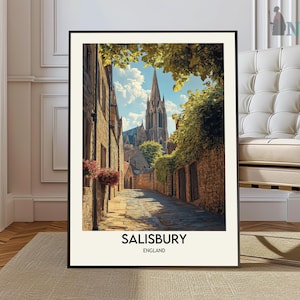 Salisbury Print, Salisbury Wall Art, Salisbury Poster, Salisbury Photo, Salisbury Poster Print, Salisbury Travel Poster, Salisbury England
