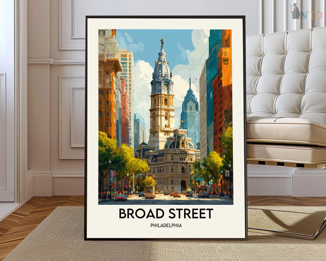 Broad Street Philadelphia Poster Print, Iconic City Hall Avenue Urban ...