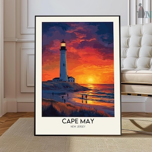 Cape May Travel Poster, Cape May Wall Art, Cape May  Print, Cape May Photo, Cape May Decor, New Jersey Poster, Cape May New Jersey