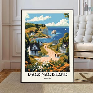 Mackinac Island poster, Mackinac Island Wall Art, Mackinac Island Print, Mackinac Island Photo, Mackinac Island Poster Print, Lake Huron art