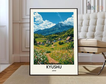 阿蘇山（日本）のウォールアート、火山風景写真プリント、阿蘇山