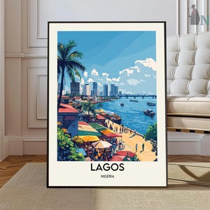 Lagos poster, Lagos Wall Art, Lagos Print, Lagos Photo, Lagos Poster Print, Lagos Travel Poster, Lagos city Nigeria, Lagos decor