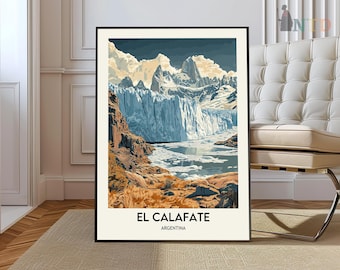 Impresión de El Calafate, Arte de pared de El Calafate, Cartel de El Calafate, Foto de El Calafate, Patagonia de El Calafate, Cartel de Argentina de El Calafate