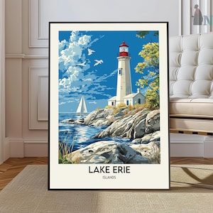 Lake Erie-print, Lake Erie-muurkunst, Lake Erie-poster, Lake Erie-foto, Lake Erie-posterprint, Lake Erie-muurdecor, grote meren-poster