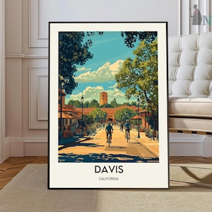 Davis Print, Davis Wall Art, Davis Poster, Davis Photo, Davis Poster Print, Davis Wall Decor, California Poster Print, Davis California