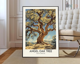 Angel Oak tree Print, Angel Oak tree Wall Art, Angel Oak tree Poster, Angel Oak tree Photo, South Carolina Print, Charleston poster