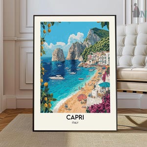 Capri Print, Capri Poster, Capri Wall Art, Capri Art, Capri Italy Print, Capri Italy Art, Capri Travel Poster, Italy Print, Italy Poster