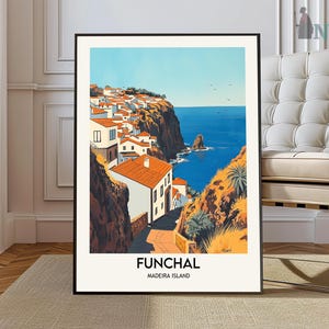 Funchal impressão de viagem funchal decoração de parede madeira funchal arte de parede funchal poster de madeira presente para funchal portugal viagem arte presente