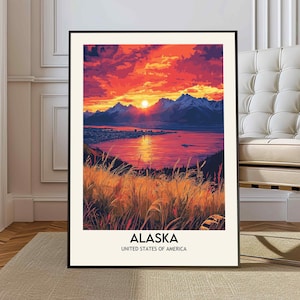 Alaska Print, Alaska Wall Art, Alaska Poster, Alaska Photo, Alaska Poster Print, Alaska Wall Décor, Alaska Travel Poster, Anchorage poster